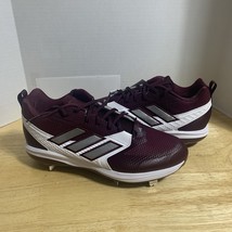 Adidas Icon 8 Mid Metal Baseball Cleats Purple White Grey Men&#39;s Size 13 ... - $757.90 MXN