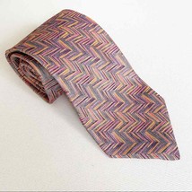 Missoni Multicolor Pastel Woven Zig Zag Silk Tie NWOT - £40.96 GBP