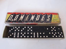 VINTAGE 1950&#39;S GAME DOMINOES BY HALSAM NO. 622 BOXED INCOMPLETE 26 PIECE... - $4.45