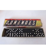 VINTAGE 1950&#39;S GAME DOMINOES BY HALSAM NO. 622 BOXED INCOMPLETE 26 PIECE... - $4.55