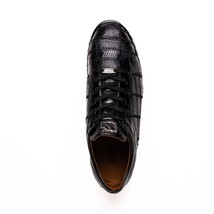 Bari Genuine Lizard Fashion Sneaker Patchwork Design Black image 4