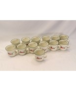 Pfaltzgraff Snow Village Cups Christmas  Lot of 13  Xmas - $48.33 CAD