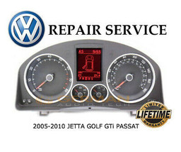 REPAIR SERVICE for VOLKSWAGEN VW JETTA GTi GOLF SPEEDOMETER CLUSTER 2005... - $148.45