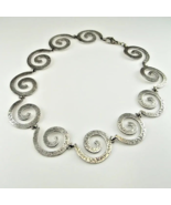 ESTATE HANDMADE Sterling Silver Spiral Necklace Chain Make offer! - €494,76 EUR
