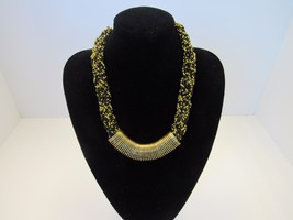 Celebrity Women&#39;s Trendy Gold and Black Fashion Necklace - £9.51 GBP
