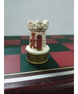 Hallmark 2004 Christmas Chess Set Replacement RED CASTLE (ROOK) #1 - £6.54 GBP