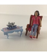 You &amp; Me Happy Together Dollhouse Figure Aunt Tea Set Table Chair Lot To... - $16.79