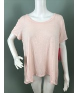 NWT Women&#39;s Betsey Johnson Icy Pink S/S Triangle Cutout Active Top Sz XL - €23,93 EUR