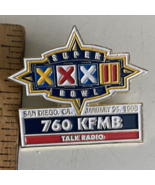 Lapel Pin NFL Football Super Bowl XXXII 760 KFMB San Diego Talk Radio 1998 - £7.75 GBP