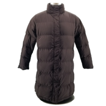 LL Bean Women’s Ultrawarm Long Coat Brown Goose Down Puffer Jacket Large - £38.49 GBP