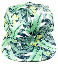 Dweebzilla Banana Palm Tree Hawaiian Floral Print Flat Bill Adjustable Snapback  - £15.70 GBP