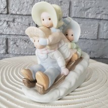 Circle Of Friends By Masterpiece Homco Figurine 1993 "A Sledding We Will Go" - $12.61