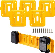 5 Pack Battery Holder for Dewalt 20V Battery Mounts, w/10 Screws, No Bat... - $38.99