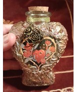 Gothic My Heart Shape Glass Bottle Mixed Media Gifts Apothecary Treasure... - $16.28 CAD