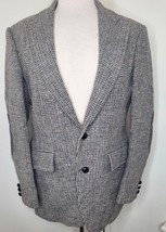 Harris Tweed Blazer Womens VTG 44 US 10 Scottish UK Wool Suede Elbow Equ... - £45.74 GBP