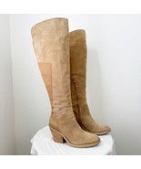 Anthropologie NAYA Ansible Over the Knee Boots Straw Suede Leather Size ... - $144.97