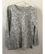 Soft Surroundings Chinoiserie Sweater Womens Small Gray Long Sleeve Pull... - £11.25 GBP