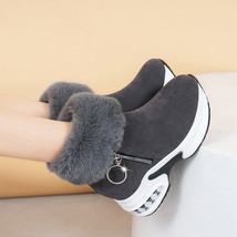 Winter Warm Plush Snow Boots Women Retro Zipper Short Plush Botas Mujer Ankle Bo - £28.04 GBP