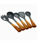 Oster Everwood Kitchen Nylon Tools Set with Wood Inspired Handles, Set of 5 - £45.93 GBP