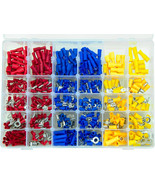 480pcs Crimp Spade Ring Connector Insulated Wiring Terminal Ends Set - £21.10 GBP