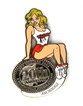 Hooters Restaurant 20th Anniversary Girl Anchorage Lapel Badge Pin - £11.59 GBP