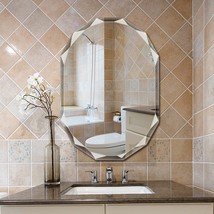 Snugace Single Beveled Edge Frameless Wall Mount Bathroom Vanity, 30” X 36” - £99.09 GBP