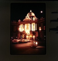 1964 Hofburg Imperial Palace Night Scene, Parked Cars in Front, Vienna 1 Slide - £2.31 GBP