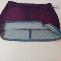 Wild Fable Women's Purple Coated Cotton Blend Pull-On Skirt Size 24W image 11