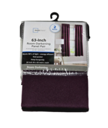 Mainstays 30Wx63L Room Darkening Panel Pair Deep Metropolis Burgundy - $46.48 CAD