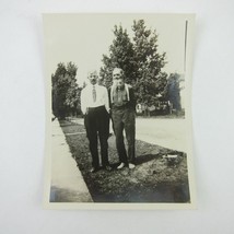 Photograph Men Standing Outside Charles Homan &amp; Silas Briney Ohio Antique 1920s - £15.27 GBP