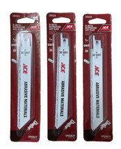 ACE 6" Reciprocating Saw Blade Bi Metal 30 Grit (# 2099364) Pack of 3 - $32.66