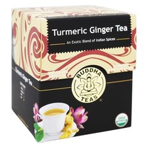 Buddha Teas 100% Organic Herbal Turmeric Ginger Tea, 18 Tea Bags - £8.51 GBP