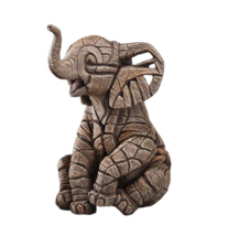 Edge Elephant Sculpture Baby Calf Stunning Piece 10" High  African Wild Africa image 2