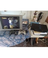 Vtg Sony PlayStation 2  Black w/ 2 Controllers Plus Game Tested/Working - $98.99