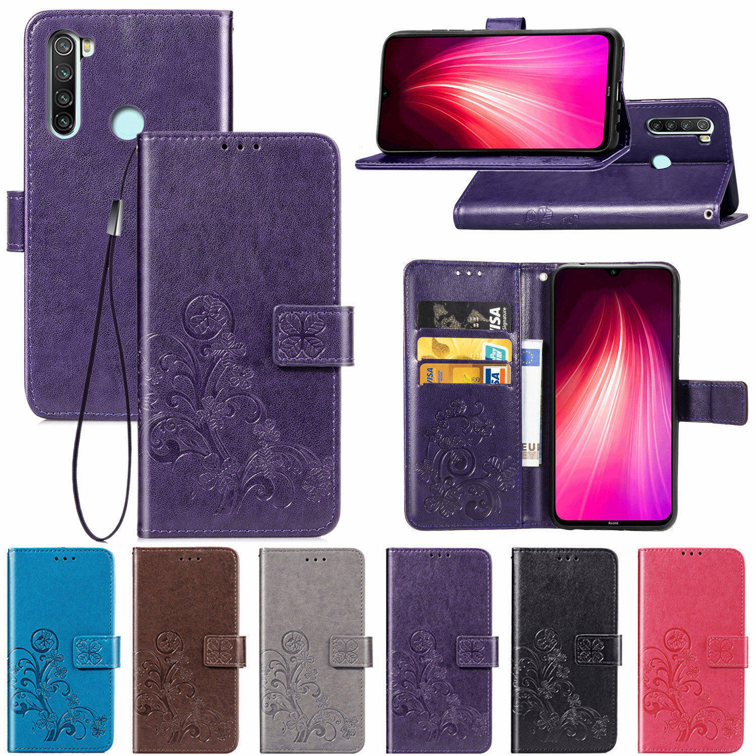 For XiaoMi Mi 9T 9 Pro Redmi Note 8T 8Pro K30 Magnetic Flip Leather Wallet Cover