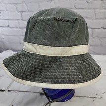 Vintage DPC Dorfman Pacific Hat Gray Bucket Explorer Mens Sz L 100% Cotton Sun  - £15.56 GBP