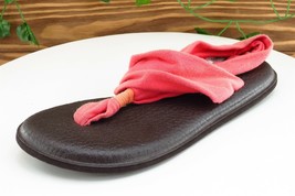 Sanuk Sz 6 M Pink Slingback Fabric Women Sandals - £13.15 GBP
