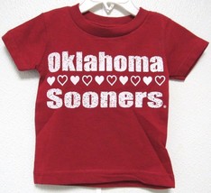 NCAA Oklahoma Sooners 10 Hearts Logo #7 Tee Shirt Style Two Feet Ahead #119 - £13.69 GBP