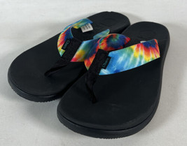 Chaco Sandals Womens 7 Rainbow Tie Dye Flip Flop Thong Chillos Casual Shoes - £19.82 GBP