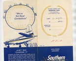 Southern Airways Ticket Jacket &amp; Trip Pass 1963 - $17.82