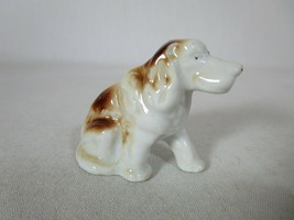 Vintage 50&#39;s Small Sitting Retriever Dog Figurine Statue Signed Japan 2&quot; - $9.89