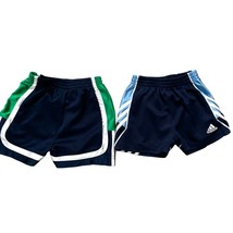 Adidas Boys Infant Baby 18 months 2 Pair Basketball Shorts Navy Blue Gre... - $17.81