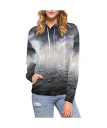 Women&#39;s Thunder Lightning on Sea Ocean All Over Print Hoodie (USA Size) - $52.97 CAD