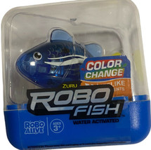 Zuru Robo Alive ROBO FISH Color Change Water Activated  Blue Toy Fish New! - £12.70 GBP