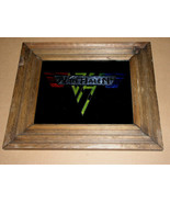 Van Halen Vintage Rainbow Foil Logo Framed In Wood - $342.99 CAD