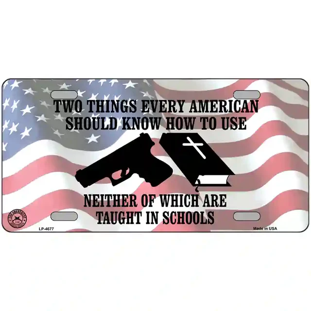 Every American Should Know Metal Novelty License Plate - 6&quot; x 12&quot; - $9.99