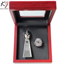 Championship Ring Display Case Wooden Trophy Box Jewelry Organizer - $663.05 MXN