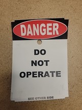 2 pack Danger Do Not Operate Safety tag 3 1/2&quot; x 5&quot; - $18.48 MXN