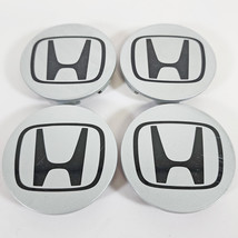 Honda 2 3/4&quot; Silver Painted Center Caps # 44732-S9A-A00 USED SET/4 - £23.53 GBP