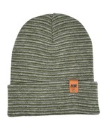 HAAKWEAR Traditional Contrast Cuffed Beanie / Hat - Gray / Green, Made i... - $39.66 CAD